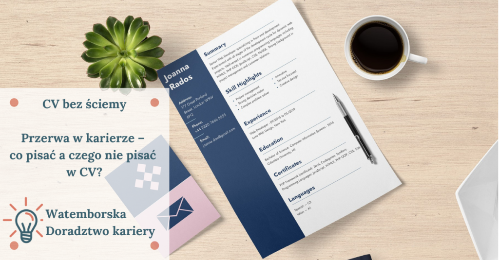 przerwa w CV